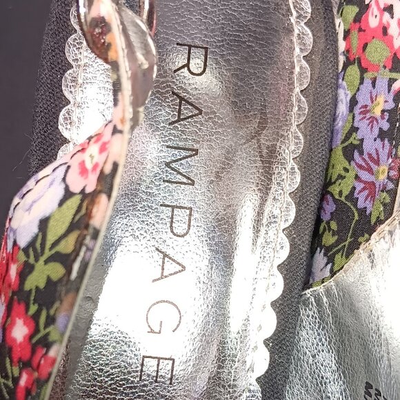 Rampage Flower Bow Print Heels Size 9 {CH} - Picture 6 of 7